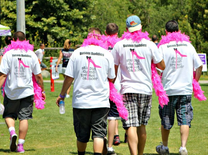 WEBMembers of the Bosom Buddies do a lap at the Santee Relay for Life held Saturday to Sunday, June 1-2..jpg