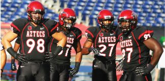 WEBHelix High School graduate Sam Meredith (98) will look to help lead the SDSU defense to success in 2013..jpg