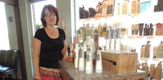 WEBPret-a-Porter, uses organic products in the salon and has had the furniture refaced with polished pallet wood..jpg