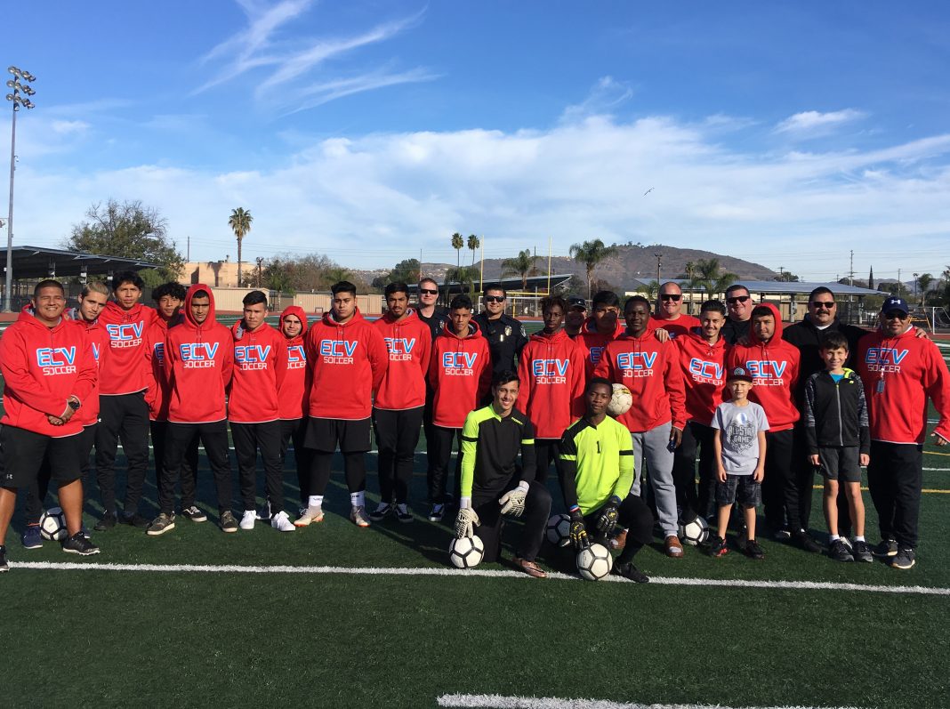 El Cajon Police Officers Association go for the goal with Braves’ boys